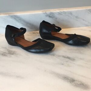 Gentle Souls Black Leather Flats